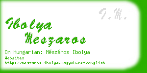ibolya meszaros business card