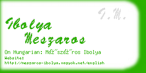 ibolya meszaros business card